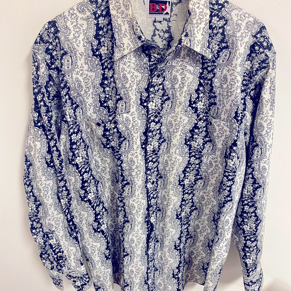 Rare vintage B&D Brooks and Dunn button up western style rodeo shirt mens